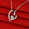 Fialové stříbrné srdce ve tvaru vykládané diamantové šperky ženského náhrdelníku - Strana 3