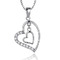 Stříbrné srdce ve tvaru žen krátký vložený diamantový náhrdelník - Strana 1