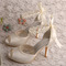Svatební jehlové svatební boty s otevřenou špičkou sandály svatební velké velikosti družičky - Strana 2