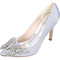 Drahokamu saténové svatební boty bílé svatební boty luk svatební boty - Strana 3
