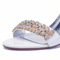 Velké sandály na vysokém podpatku, saténové a drahokamové dámské svatební boty na vysokém podpatku - Strana 3
