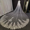 White Exquisite Lace Veil Cathedral Flitrový závoj Stereo krajkový svatební závoj - Strana 1