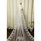 Jednovrstvé krajkové závojové svatební doplňky svatební závoj z bílé slonoviny s kovovým hřebenem do vlasů - Strana 4