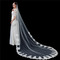 Svítící čistě bílý svatební závoj, špičková krajková nášivka, 3 metry dlouhý závoj, svatební doplňky - Strana 2