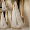 Měkký síťový jednoduchý závoj nevěsta svatební závoj v kostelním stylu zadní závoj dlouhý 3 metry - Strana 3