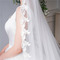 Velký zadní krajkový závoj slonovinově bílý krajkový svatební závoj o délce 3,5 metru - Strana 5