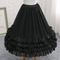 Černá šifonová spodnička, svatební dlouhá krinolína, cosplay plesové šaty šifonová spodnička, nadýchaná sukně, midi sukně Lolita - Strana 5