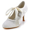 Bílé krajkové krajkové svatební boty a vysoké podpatky vysoké podpatky pro družičku - Strana 1