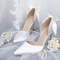 Bílé svatební boty saténové svatební boty vysoké podpatky podzimní a zimní modely - Strana 1