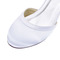 Bílé mělké ústa, silné podpatky, svatební boty, jednoduché saténové vysoké podpatky 3 cm - Strana 2