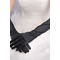 Svatební rukavice plné prsty černé saténové elastické teplé slavnostní - Strana 2