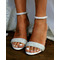 Dámské sandály na vysokém podpatku, perlové svatební sandály, banketové sandály - Strana 3
