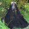 Černý šifon jeviště Cape pláště svatební svatební kabát - Strana 2