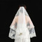 Svatební závoj elegantní krátký závoj skutečný fotografický závoj jedna vrstva bílého slonovinového svatebního závoje - Strana 1