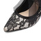 Černé krajkové svatební boty s mašlí na vysokém podpatku, špičaté špičky, strappy party boty - Strana 3