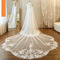 Bílá slonová kost vintage krajkový závoj kostelní svatební závoj luxusní zadní závoj - Strana 3