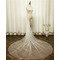 Svatební perlový závoj velký vlečný svatební závoj s hřebínkem do vlasů hladká příze o délce 3 metry - Strana 3