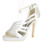 Svatební boty na vysokém podpatku svatební sandály na vysokém podpatku saténové svatební boty pro družičku - Strana 1