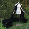 Černý šifon jeviště Cape pláště svatební svatební kabát - Strana 1