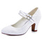 Bílé krajkové svatební boty na vysokém podpatku, kulaté špičky na vysokém podpatku, svatební boty pro družičku - Strana 1