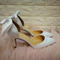 Bílé svatební boty saténové svatební boty vysoké podpatky podzimní a zimní modely - Strana 4