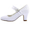 Bílé krajkové svatební boty na vysokém podpatku, kulaté špičky na vysokém podpatku, svatební boty pro družičku - Strana 3