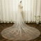 Svatební perlový závoj velký vlečný svatební závoj s hřebínkem do vlasů hladká příze o délce 3 metry - Strana 2