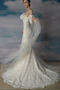 Mořská panna Elegantní Drobounký Přirozeného pasu Svatební šaty - Strana 3