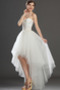 Asymetrické Bílá Vysoká nízká Přírodní pas Romantický Svatební šaty - Strana 4