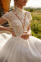 Elegantní Vysoká krk Dlouhý Víčko Léto Krátké rukávy Svatební šaty - Strana 4
