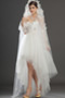 Asymetrické Bílá Vysoká nízká Přírodní pas Romantický Svatební šaty - Strana 7