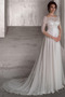 Bateau Říše pasu Polovina rukáv Elegantní Svatba Svatební šaty - Strana 1