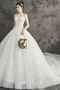 Drahokam Bez rukávů Elegantní Přikrýt A-Čára Střední Svatební šaty - Strana 1