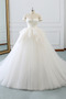Přirozeného pasu Zamést vlak Formální Rovné rameno Svatební šaty - Strana 1