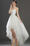 Asymetrické Bílá Vysoká nízká Přírodní pas Romantický Svatební šaty - Strana 3