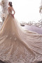 Luxusní Tři čtvrtiny rukávy Iluze Nášivky Bateau Svatební šaty - Strana 2