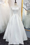 Jednoduchý Rovné rameno Přírodní pas Iluze A-Čára Svatební šaty - Strana 5