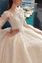 Dlouhý rukáv Rosný rameno Přirozeného pasu Formální Svatební šaty - Strana 5