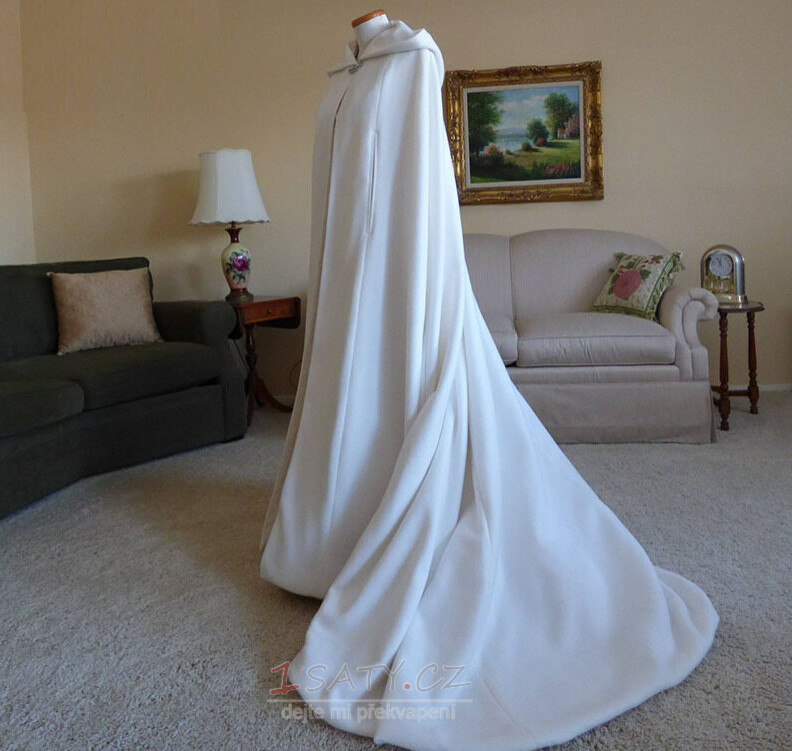 200CM nevěsta šátek svatební kabát plášť bílý šátek s kapucí