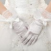 Tlustý plný prst Butterfly Knot Taffeta Vintage svatební rukavice
