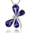 Dragonfly Ženy Křišťálově fialové stříbro dodává velkoobchodní náhrdelník