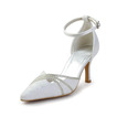 Bílé krajkové svatební boty svatební boty s kamínky dámské jehlové drahokamové boty pro družičku