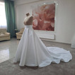 Odnímatelná svatební sukně odděluje Saténová svatební sukně Dlouhá sukně s vlečkou