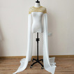 Svatební šifónový plášť s dlouhým rukávem plášť večerní šál