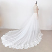 Odnímatelné svatební šaty tylová sukně Odnímatelné krajkové gázové šaty s dlouhým ocasem