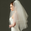 Svatební šaty jednoduchý závoj tvrdý síťový puffer závoj krátký svatební závoj