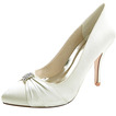 Ženské špičaté svatební boty módní vysoký podpatek drahokamu saténové boty