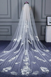 Svatební svatební nádherný závoj krajkový závoj s dlouhým závojem luxusní svatební závoj