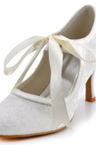 Bílé krajkové krajkové svatební boty a vysoké podpatky vysoké podpatky pro družičku