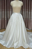 Saténová nášivka sukně Svatební šaty odnímatelná sukně Odnímatelné vlečné svatební doplňky vlastní velikost